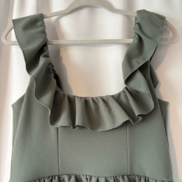 Show Me Your MuMu Green Asymmetrical Ruffle Sundress - Picture 10 of 13